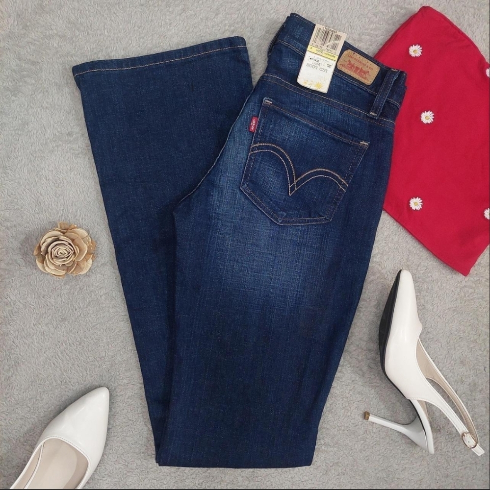 NWT Deadstock Levi's 524 Too Super Low Bootcut 5 Long 30"W Dark Wash NOS 2010